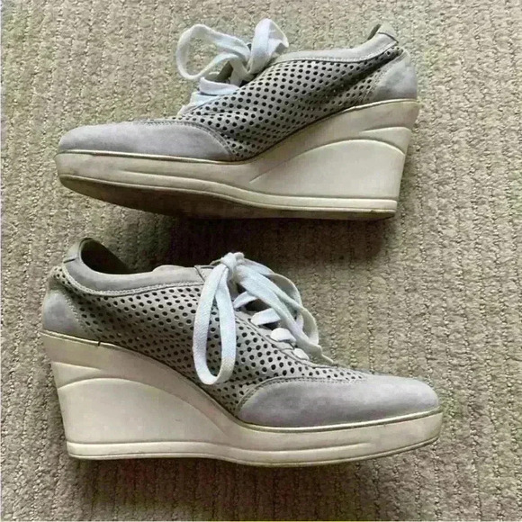 Baldinini Leather Sneaker Platform Shoe, nude lace up ankle boot, size 38 EUR - Picture 6 of 13